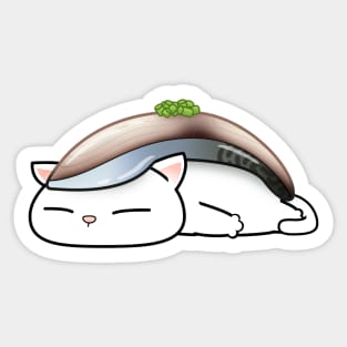 Chubby Cat Saba Sushi Sticker